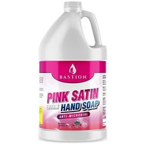 image:imageBastion Antimicrobial Hand Soap Silky Pink Lotion Liquid Hand Wash Bulk One Gallon 128 oz Refill Jug PH Balanced UltraStrength Made In USA One GallonPink Satin