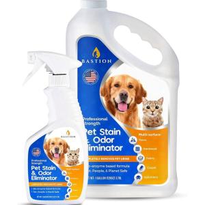 image:imagePet Stain Remover amp Odor Eliminator  One Gallon Professional Strength Formula  Enzyme Powered Carpet Cleaner Solution  Natural Deodorizer  Bioenzymatic  Dog Cat Urine Destroyer  Dye Free