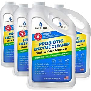 image:imageBastion Probiotic Enzyme Cleaner  Professional Strength Solution One Gallon Natural BioEnzymatic Stain amp Odor Remover  No Rinse Formula  Dye Free Packaging May Vary128 Fl Oz Pack of 4