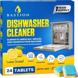 image:imageDishwasher Cleaner Tablets  24 Tablets 1Year Supply LemonScented Heavy Duty Cleaning Descaler Pods for Dish Washer Deep Cleans amp Maintains Your Dishwashing Machine for Optimal Performance